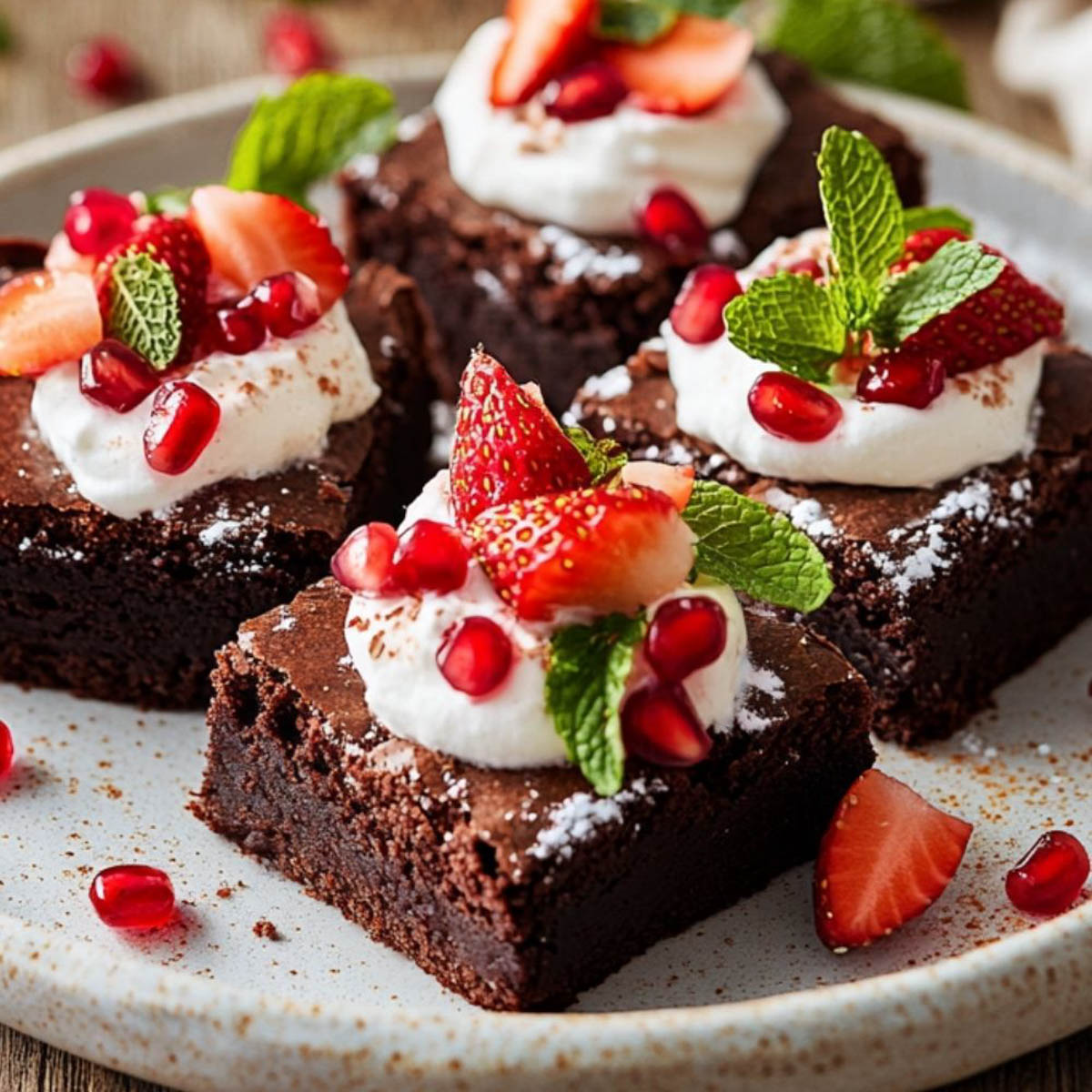 Easy Holiday Toppings for Brownies.